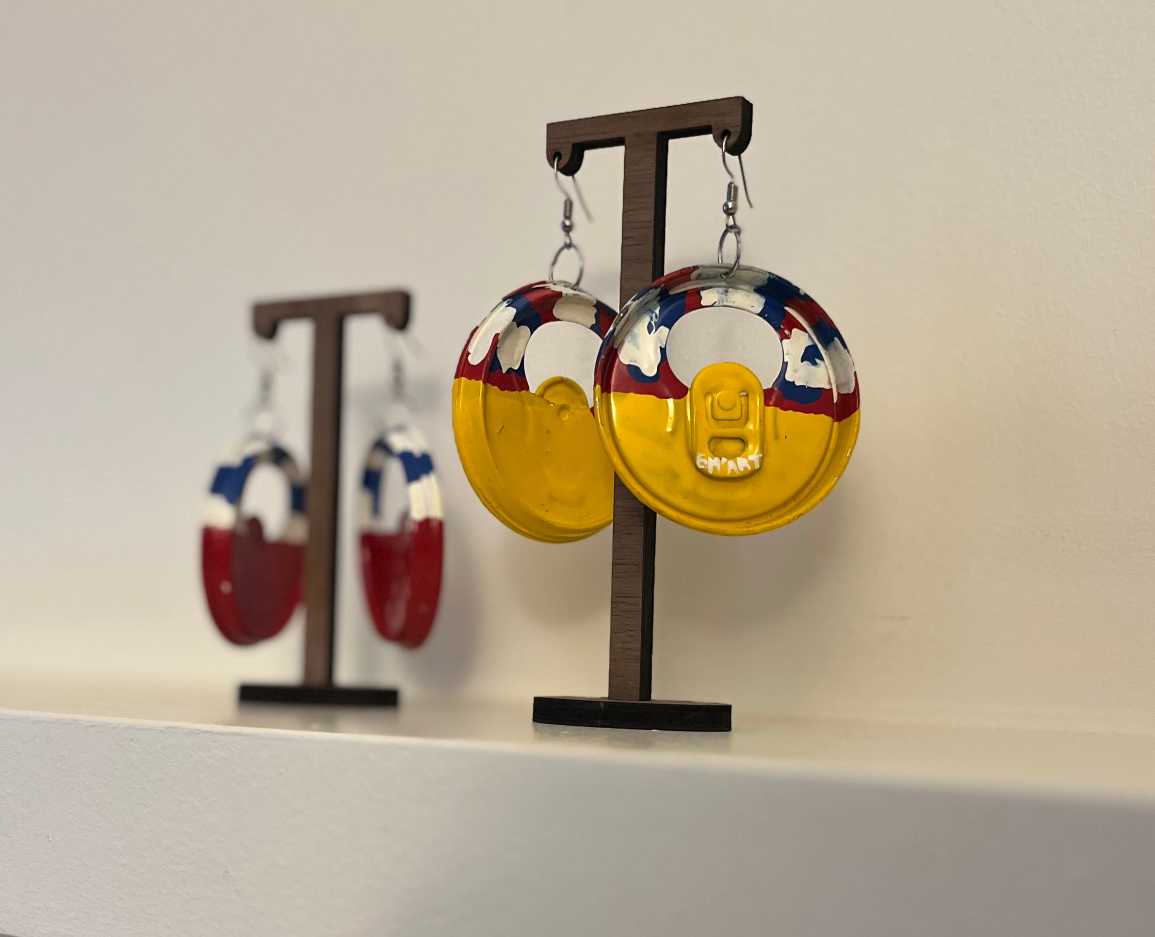 "Boucles d'oreilles URBANCAN - Bijoux recyclés en capsules de canettes | Fait main"