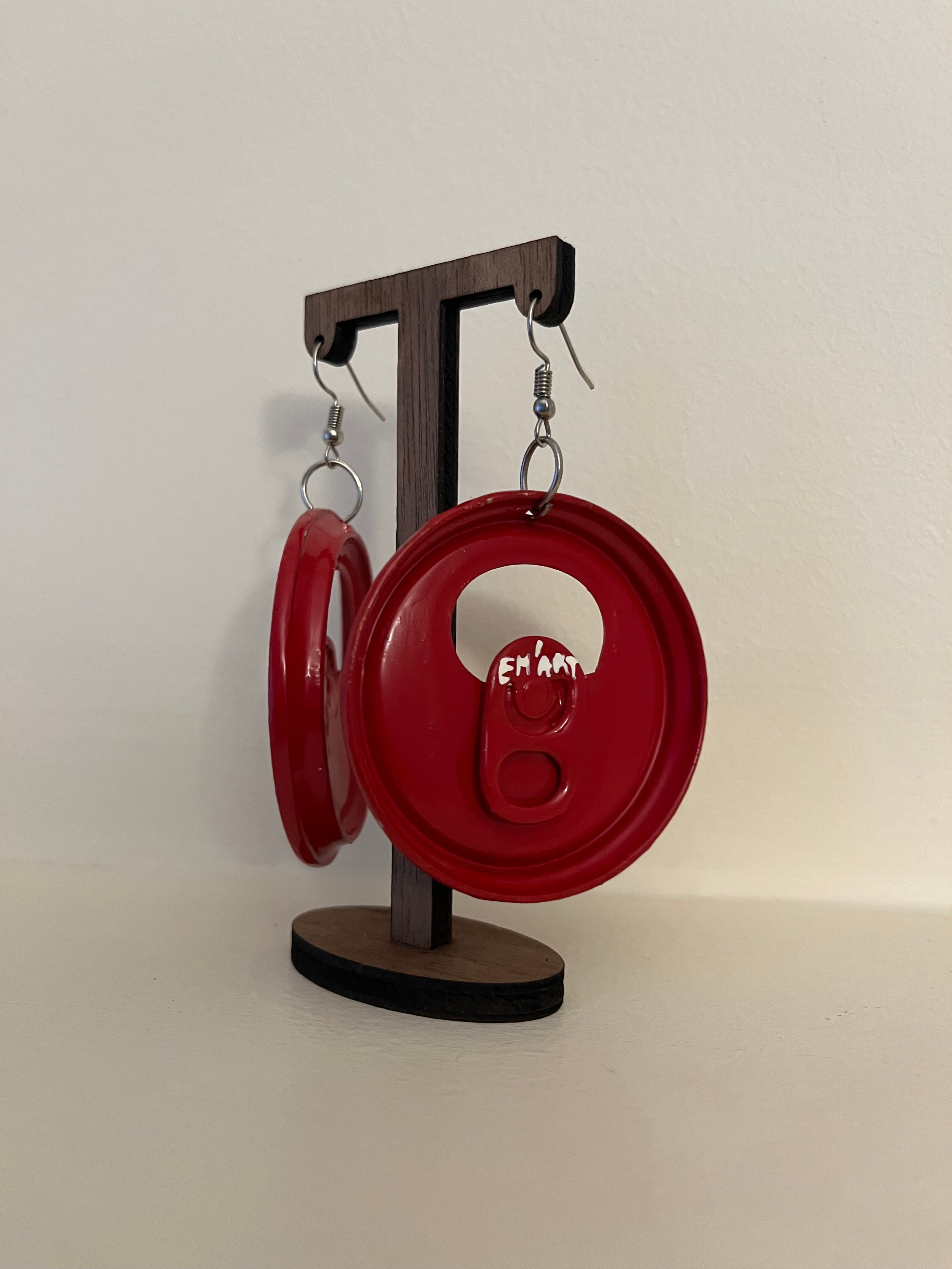 "Boucles d'oreilles URBANCAN - Bijoux recyclés en capsules de canettes | Fait main"