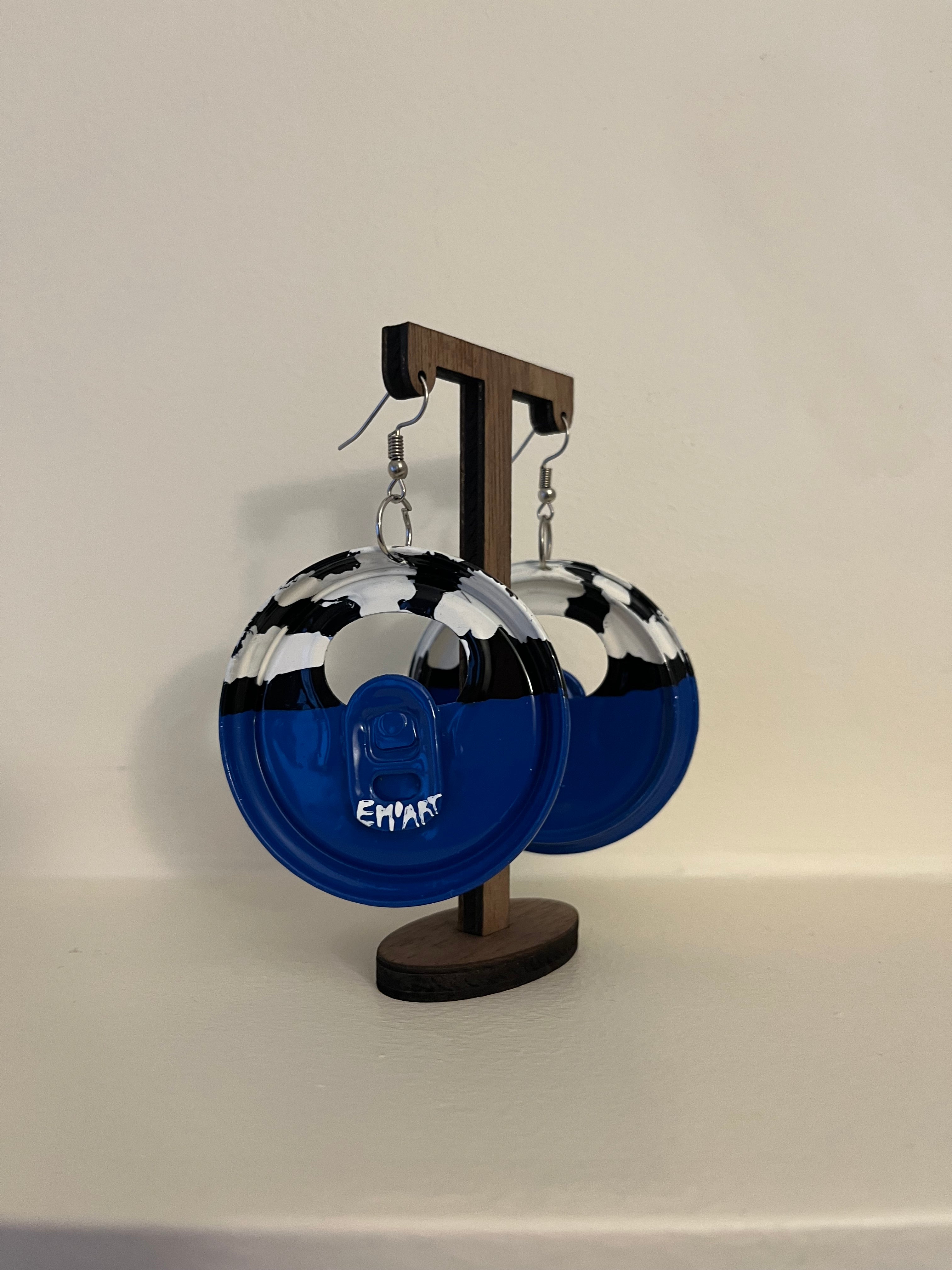 "Boucles d'oreilles URBANCAN - Bijoux recyclés en capsules de canettes | Fait main"