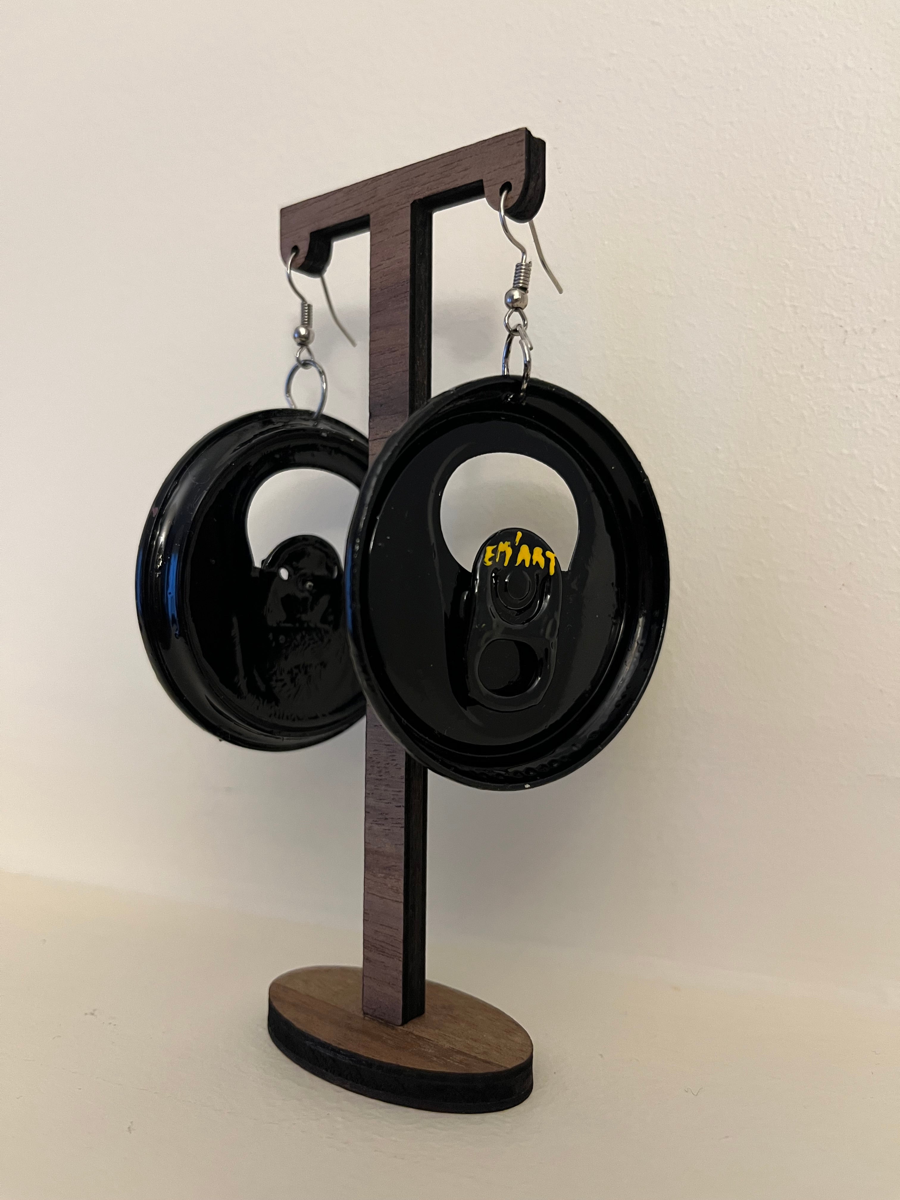 "Boucles d'oreilles URBANCAN - Bijoux recyclés en capsules de canettes | Fait main"