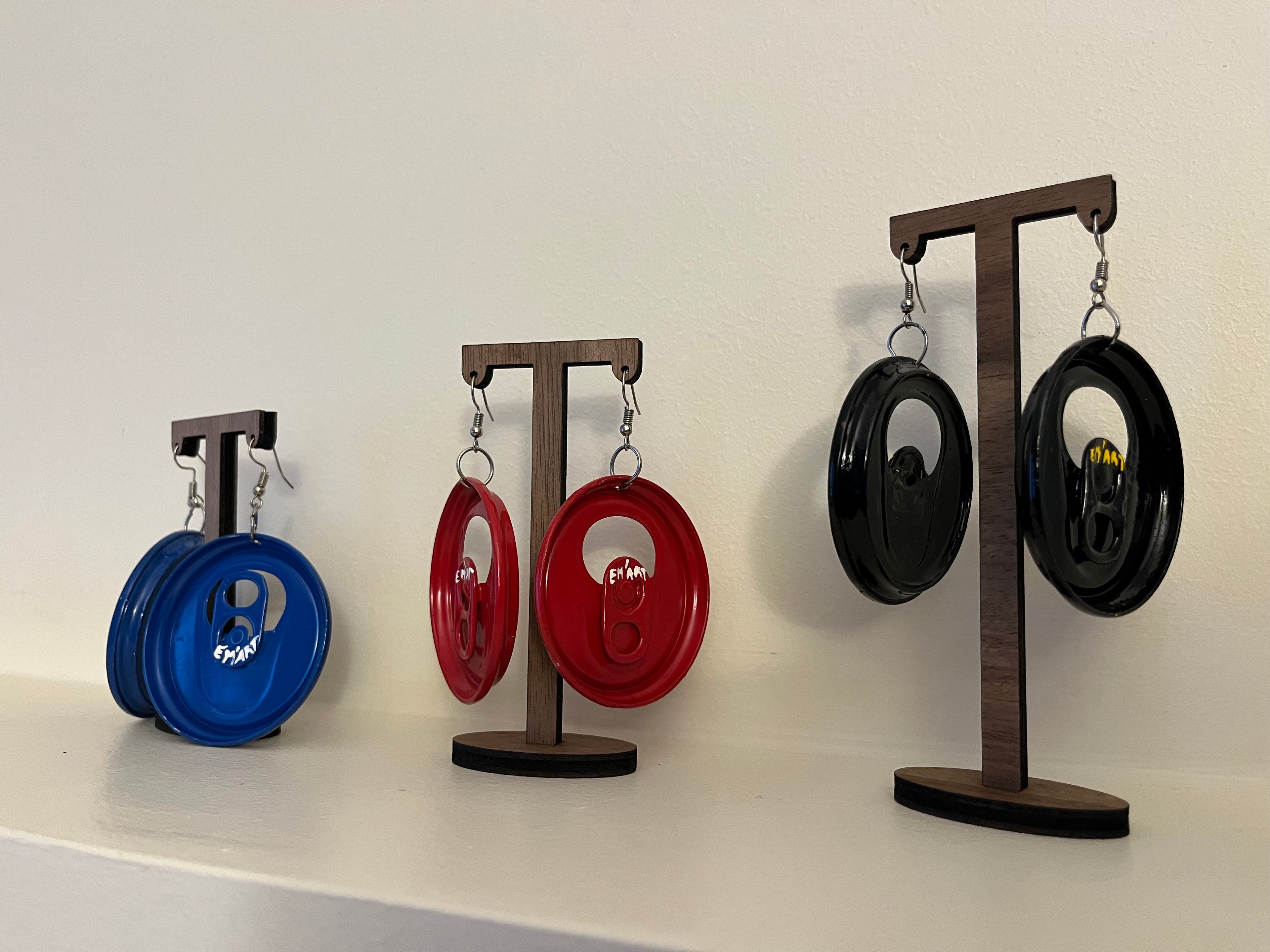 "Boucles d'oreilles URBANCAN - Bijoux recyclés en capsules de canettes | Fait main"