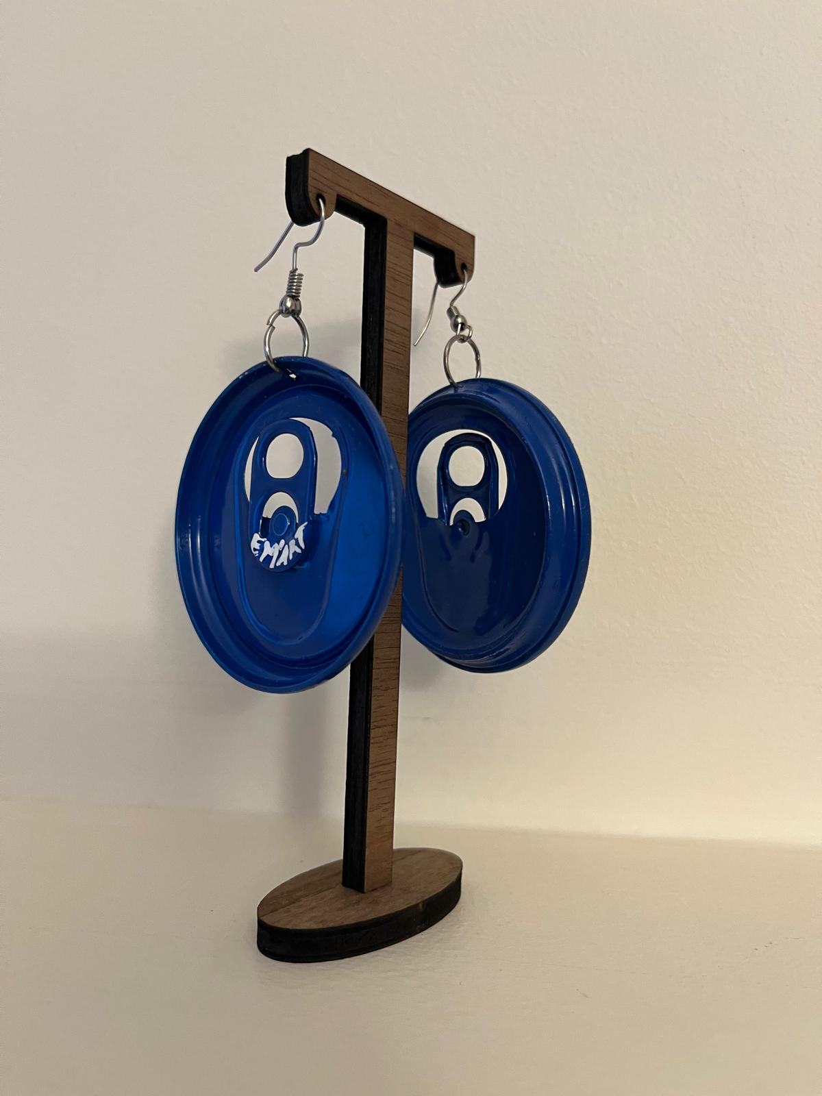 "Boucles d'oreilles URBANCAN - Bijoux recyclés en capsules de canettes | Fait main"