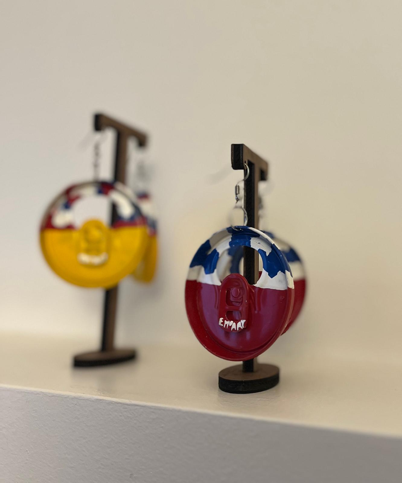 "Boucles d'oreilles URBANCAN - Bijoux recyclés en capsules de canettes | Fait main"